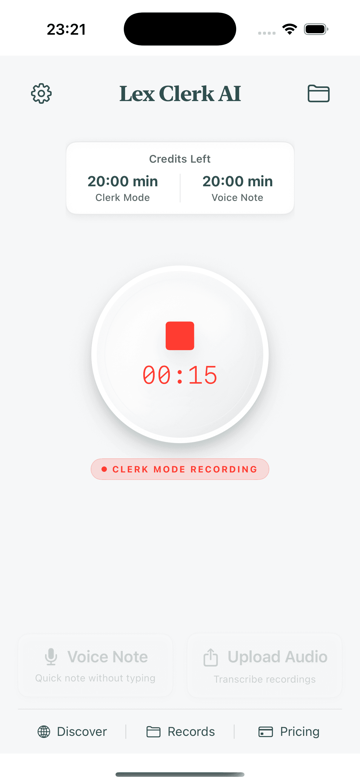 LexClerk App Screenshot 2