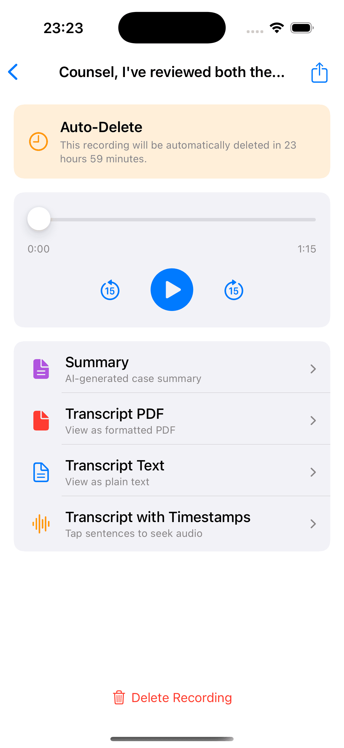 LexClerk App Screenshot 4